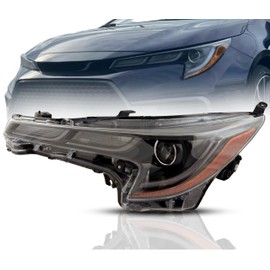 Headlight Assembly Replacement For Toyota 2020 2021 2022 Corolla SE/XLE/XSE Sedan LED Headlights with Bulb and DRL, Left/Driver Side, Partslink TO2502287/ OEM 81150-02S50