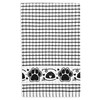Cackleberry Home Paw Prints Terrycloth Kitchen Towels Windowpane Check Fabric,