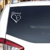 GS Blessed Cross and Heart Christian Vinyl Decal Sticker -