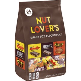 HERSHEY'S Nut Lover's Chocolate Candy, Snack Size Assortment, 31.5 Ounce