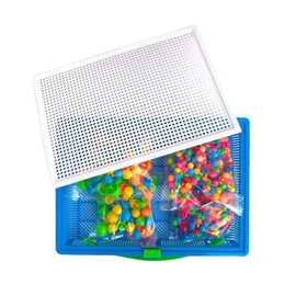 Colaxi Mushroom Nails Pegboard Fine Motor Skill Occupational Activities, 592pcs Nail Beads