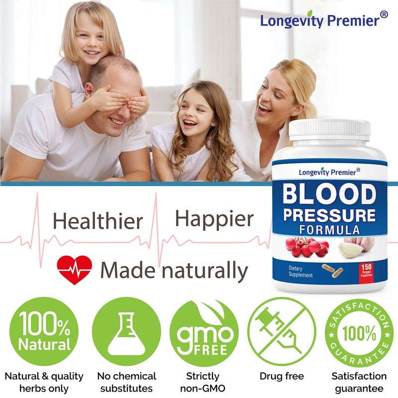 [3-Bottle X 150 Caps] Longevity Blood Pressure Formula -Scientifically formulated