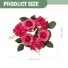 LUOZZY Artificial Rose Flower Candle Rings Bohemia Wreath Pillar Candle