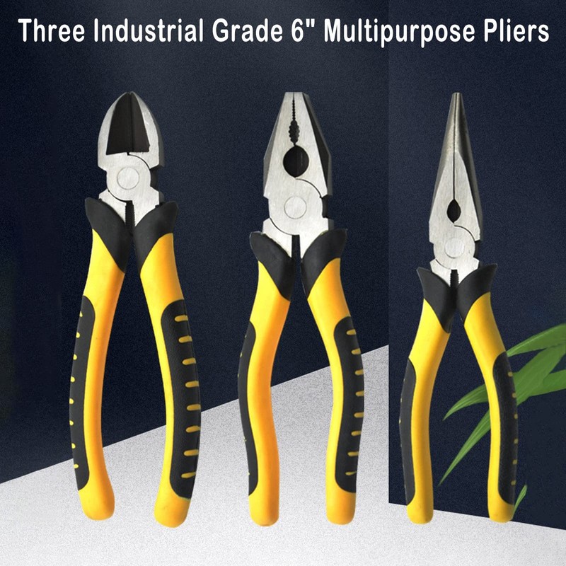 Pliers Set Wire Cutter Plier Household Tool Kit Sets, 6"