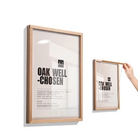 A4 Wall Hanging Picture Frame for A4 Certificates, Magnetic Acrylic Frame Display Frame, Colored Paper Frame Replacement Art Panel, Rewards, Resin Frame, Portrait and Horizontal, Durable, Lightweight,