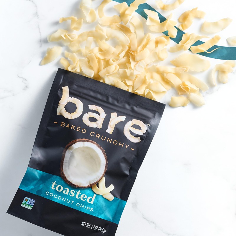Bare Baked Crunchy, Toasted Coconut, 2.7 Ounce (Pack of 6)