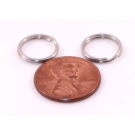 Stainless Steel Key Rings 1/2" (12mm) Split Ring, Wholesale LOT 10