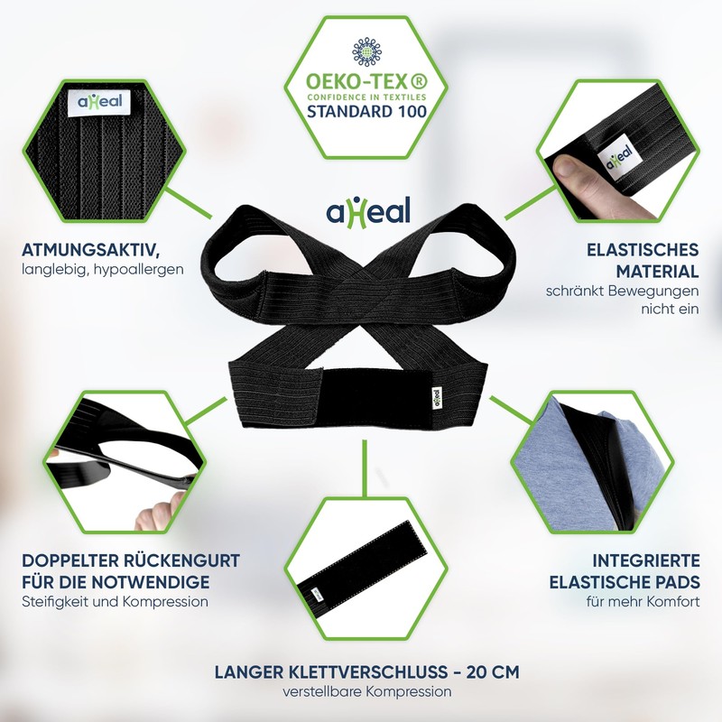 Best Medical Orthopaedic Posture Correction Straightener, black