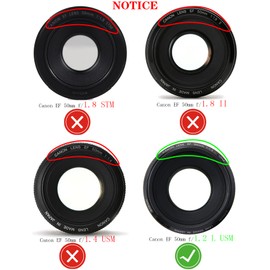 50mm Lens Cap Cover for Canon EF 50mm f/1.2L (Not 1.8) USM,HUIPUXIANG 72mm Lens Cap Filter Thread [2 Pack]
