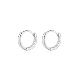 Lansora Mini Tiny Huggie Hoop Earrings Top Upper Ear Cartilage Forward Helix Cuff Plain Simple 925 Sterling Silver Gold 9mm 8mm 7mm 6mm 5mm Hoop Earrings