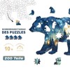 Individz Wooden Puzzle for Adults Children, Unique Animal-Shaped Starry Sky
