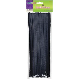 Creativity Street Jumbo Bendable Stem, 12-in. x 6-mm, Black 100 per Bag