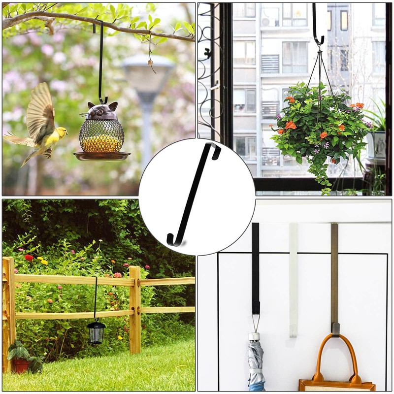 Christmas Wreath Hook, Wreath Hanger, Entryway, S-Shaped Hook, Black, New
