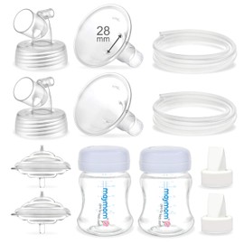 Maymom - Piezas de bomba compatibles con Spectra S2 accesorios Spectra S1, brida de dos piezas de 28 mm (escudo y conector separables) no originales Spectra Brida Spectra Botella Spectra Válvula Spectra