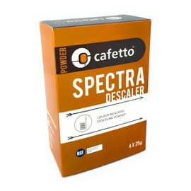Cafetto Spectra Espresso Machine Descaler, Color Indicator Descaling Cleaning Powder Designed for Espresso Machine Water Tanks, Boilers and Coffee Brewers (Pack of 4)