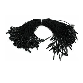 Trimming Shop Set of 1000 Pieces Black Nylon String Hang Tags - Snap Lock Pins Loop Price Tag Fastener for Attaching Labels and Security Tags - Fastener for Products, 7 inches Long