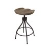 HomePop Maurice Backless Adjustable Stool, Charcoal