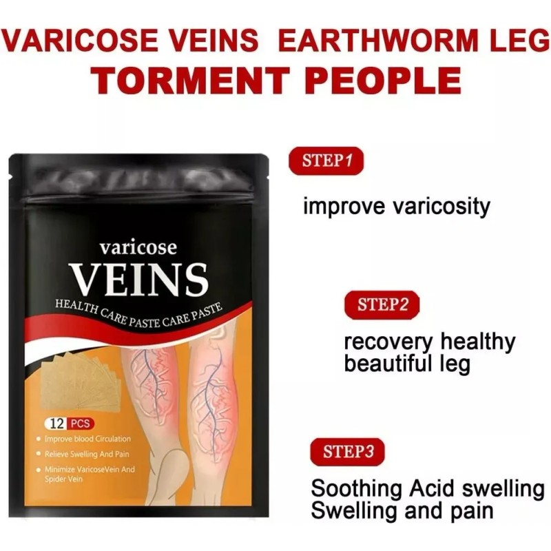 72 Parche Muslos Piernas Aliviar Las Venas Varicosas