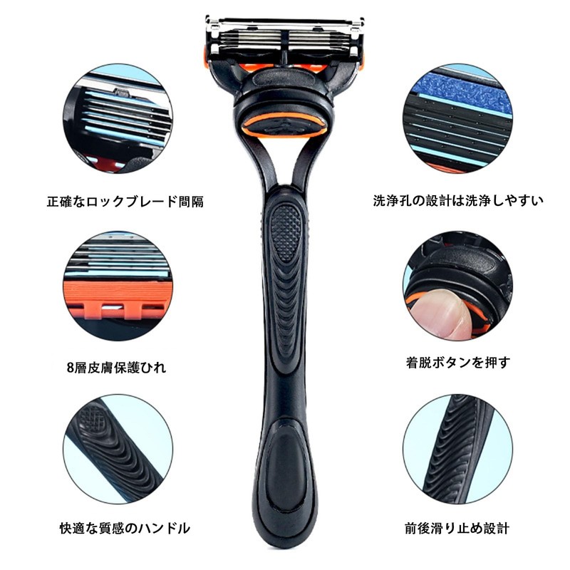 Men's Razor with 5 Layer Ultra Thin Blades for Pressure