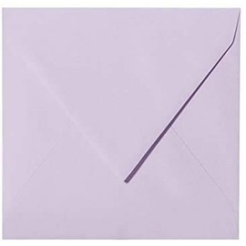 Paper24 Square Envelopes 15 x 15 cm 120 g Lilac with Triangular Flap 150 x 150 mm Pack of 25