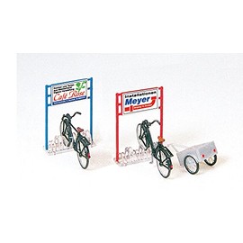 Preiser 1/87 th – pr17163 – Modelleisenbahnen – Porte-bicyclette, Fahrräder, Anhänger, im Set