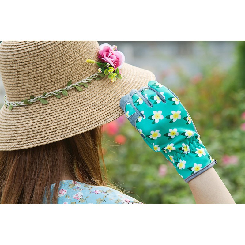 SKYDEER Women's Deerskin Suede Gardening Gloves (SD6611/M)