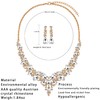 3 Pack Bridal Austrian Rhinestone Crystal Statement Necklace Link Bracelet