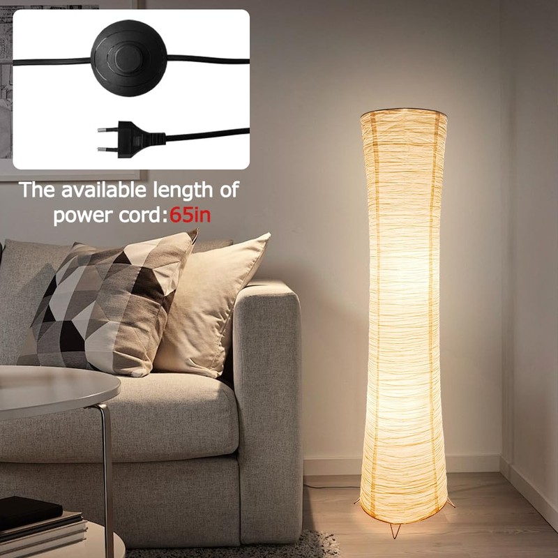 YY YEARCHY Floor Lamp Paper Lamp Standing Lamps with Rice