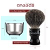 7in1 Anbbas Badger Shaving Brush,Stand,Lathering Bowl,3.5oz Soap,Straight Razor with Bag