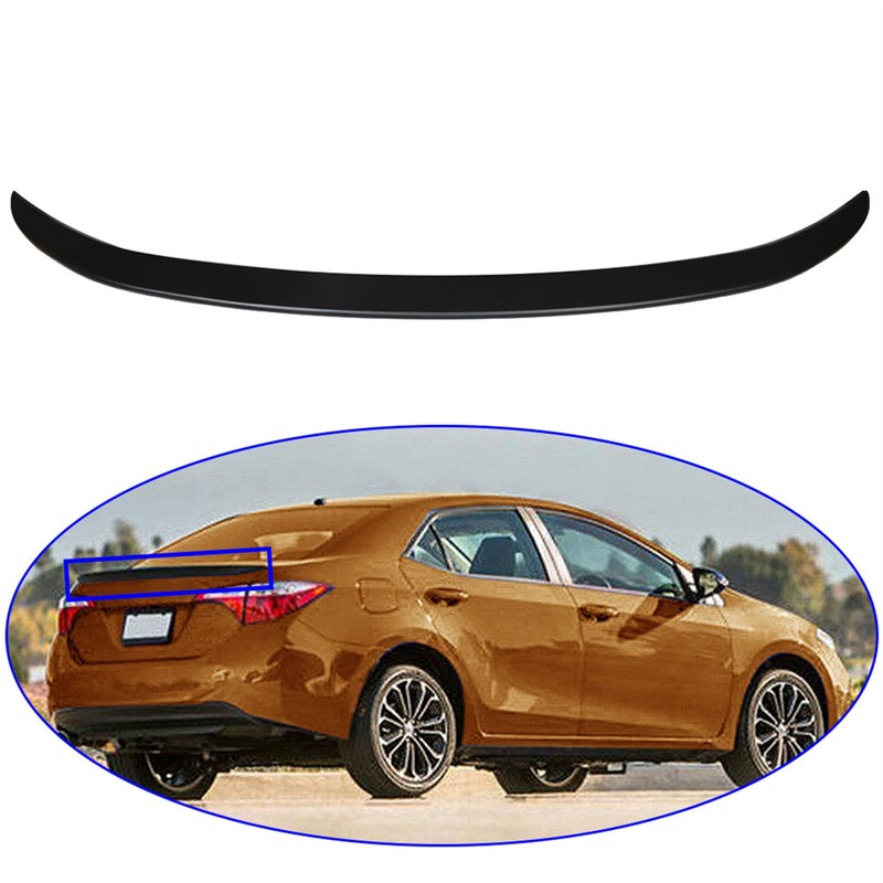 Rear Trunk Spoiler Wing Matte Black OEM Factory Style Replacement