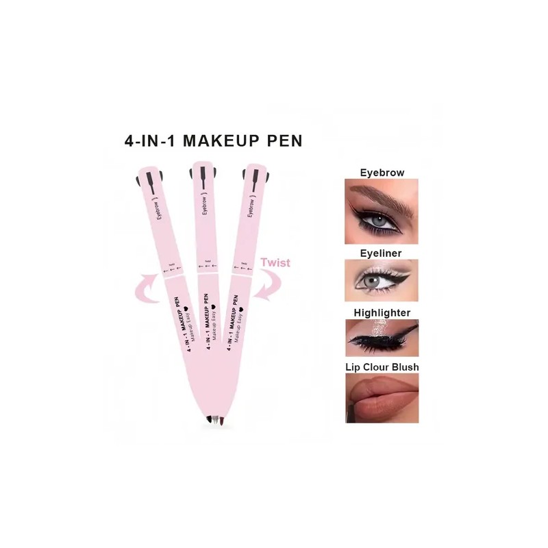 Lápiz De Maquillaje 4 En 1 Herramienta, Lápiz De Cejas