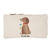 Mr. & Mrs. Panda Make Up Bag Dog Flower, White,