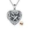 CUPENDA Hummingbird Locket Necklace Sterling Silver Heart Locket Necklace with