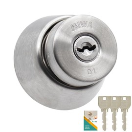 MIWA (Miwa Lock) LAMA DA Cylinder Lock U9 Key Replacement Front Door Apartment Lock Key 3pcs Door Thickness 33~41mm MCY-109 Silver (ST Color) Replacement Instructions Included LVF 13LA DVF AL02 AL3M