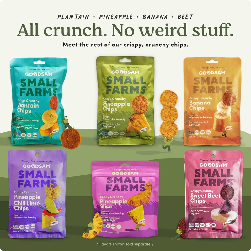 GoodSAM Small Farms Baked Banana Chips, Pack of 16 Simple