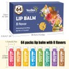 YesBes 64 Pack Lip Balm, Natural Lip Balm Bulk with