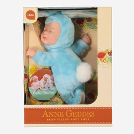 Anne Geddes 579206 Blue Baby Bunny 9 inch Bean Filled Soft Body Doll