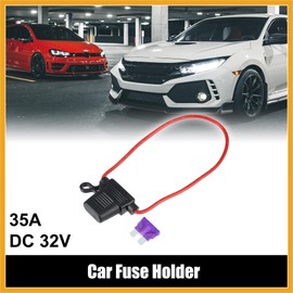 Partuto 2 Set 16 Gauge Car Blade Style Inline Fuse Holder with 35A Fuse Replacement