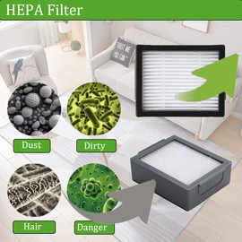 Replacement Parts for iRobot Roomba i7 i7+ i8 i8+ i1 i2 i3 i3+ i4 i4+ i6 i6+ E5 E6 E7 j6 j7 j7+/Plus E,I & J Series Robot Vacuum Accessories,1 Set Rubber Roller Brush, 5 Side Brushes & 5 HEPA Filters