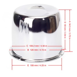 Wheel Center Cap for Daytona Hiace Outer Diameter 109mm Height 90mm 4pcs Push Through Center Cap Wheel Center Cap 4.3" Center Cap Simple Truck Wheel Rim Trailer