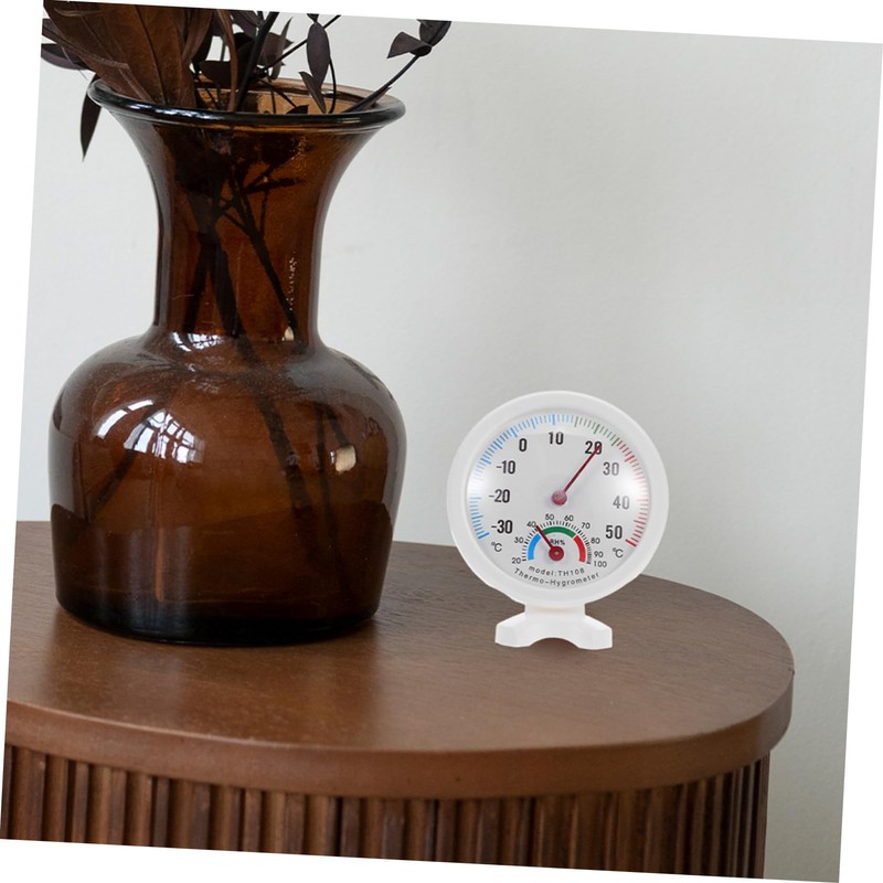IWOWHERO 2Pcs Round Temperature Humidity Gauge for Refrigerators Humidifiers Indoor