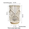AFORTLO Table Desk Lamp,Small Boho Hollow-Out Decorative Bohemian Macrame Handmade