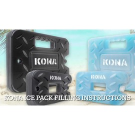 Kona Cooler Ice Packs - Blue (2 lbs) - Refreezable & Reusable (Set of 2)