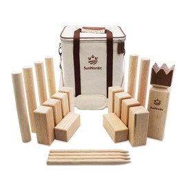 Kubb Yard Game Set, Garden Wood Outdoor Tossing Game, Giant Outdoor Chess Game for Kids, Adults & Backyard Lawn articulate  board game