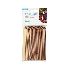 Gardman 10064 Wooden Plant Labels 6" 25pk, Brown, Small