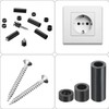 Pack of 50 M6 Round Spacer Sleeves, Black Nylon, 11