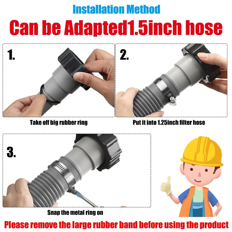 Saintrygo 2 Pack Thickened Pool Hose for Above Ground Pools