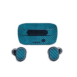 MightySkins Carbon Fiber Skin for SkullCandy Sesh True Wireless Earbuds - Blue Strokes | Protective, Durable Textured Carbon Fiber Finish | Easy to Apply, Remove, and Change Styles | Made in The USA