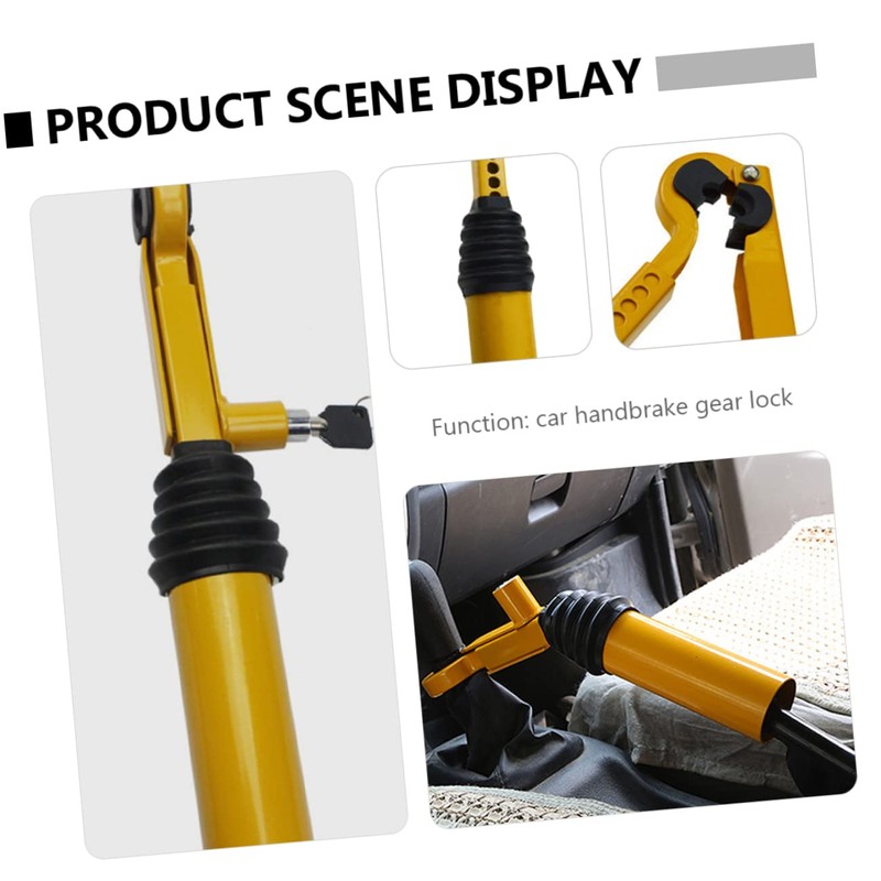 DOITOOL 1pc Durable Steel to Gear Stick Lock Anti-theft Car