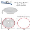 RecPro RV 20" x 17" Plastic Oval Bathroom Sink |